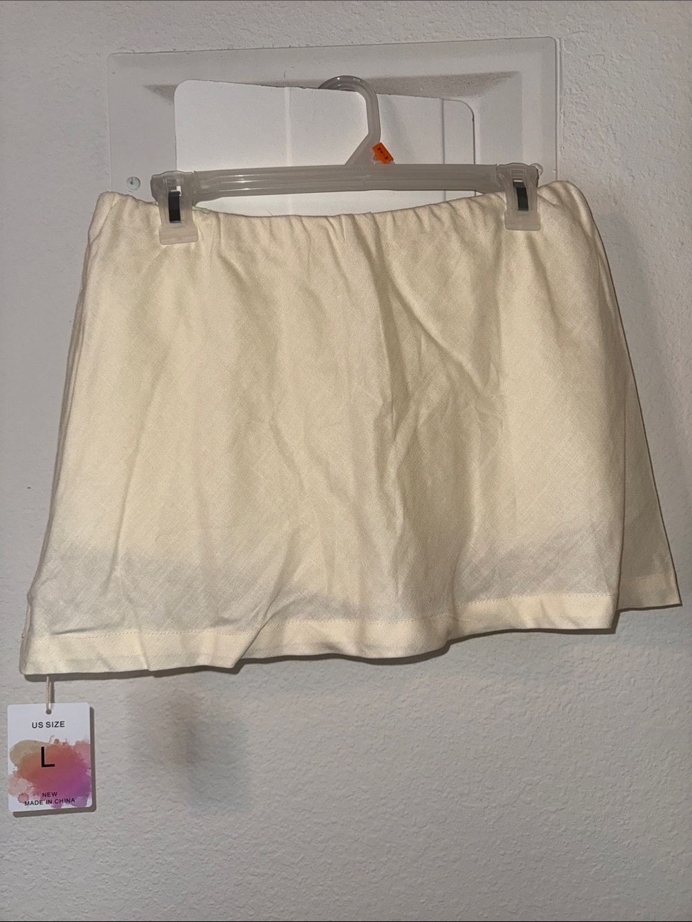 Cream Mini Skirt
